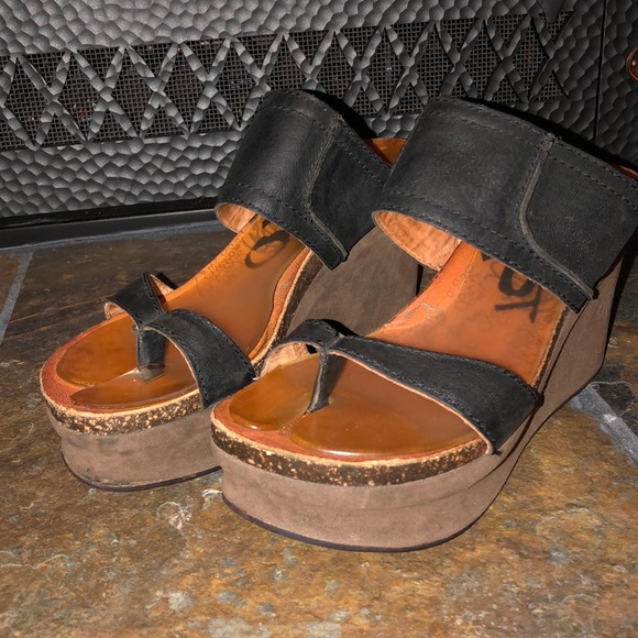OTBT Shoes - OTBT  wedge leather sandals